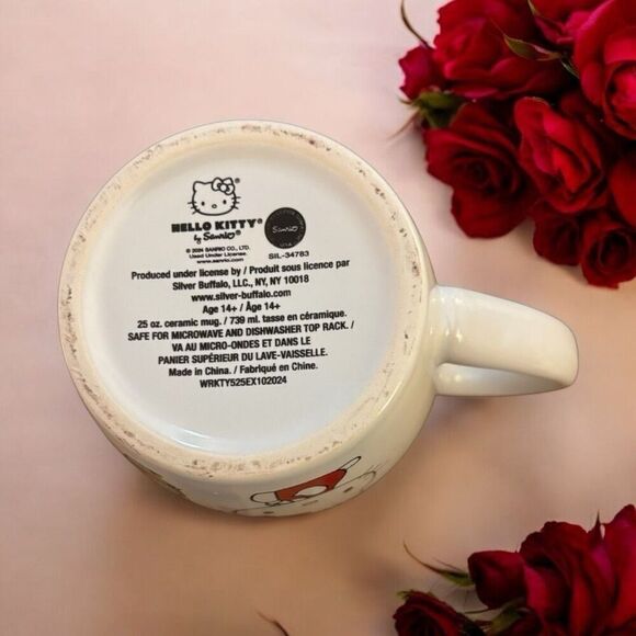 Sanrio Hello Kitty Heart Balloons Ceramic Latte Mug | Holds 20 oz - Picture 5 of 5